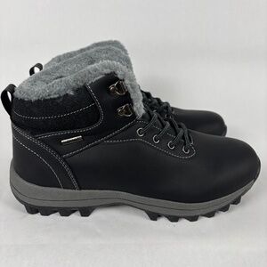 Mishansha Unisex Winter Boots Size 42, Men 9 - Women 11.5 Outdoor Lined, Leather